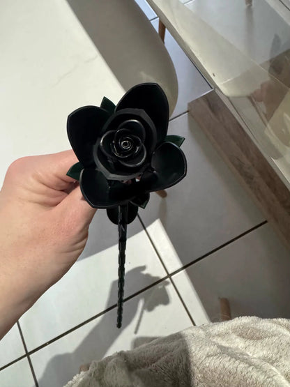 RomanticRose™ 12-Piece Black Rose Building Block Set